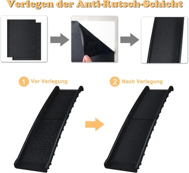 Рампа для собак UISEBRT, складана, для багажника авто, до 90 кг, 156 x 40 см, чорна