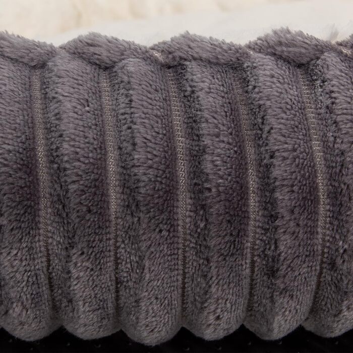 Кігтечка для котів Wallace & Jones Cameron - овальне ліжко-корзина, антрацит-бежеве, розмір S, 55 x 45 x 17 см