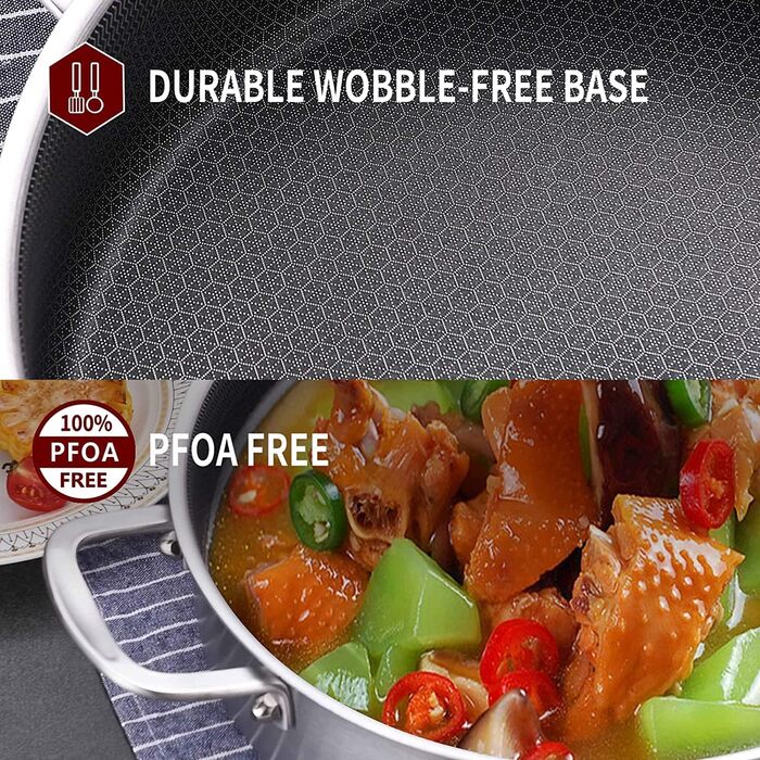 Набір сковорідок з нержавіючої сталі LOLYKITCH (3 шт.), 20.3-25.4-30.5 см, Induktion, для плити та духовки