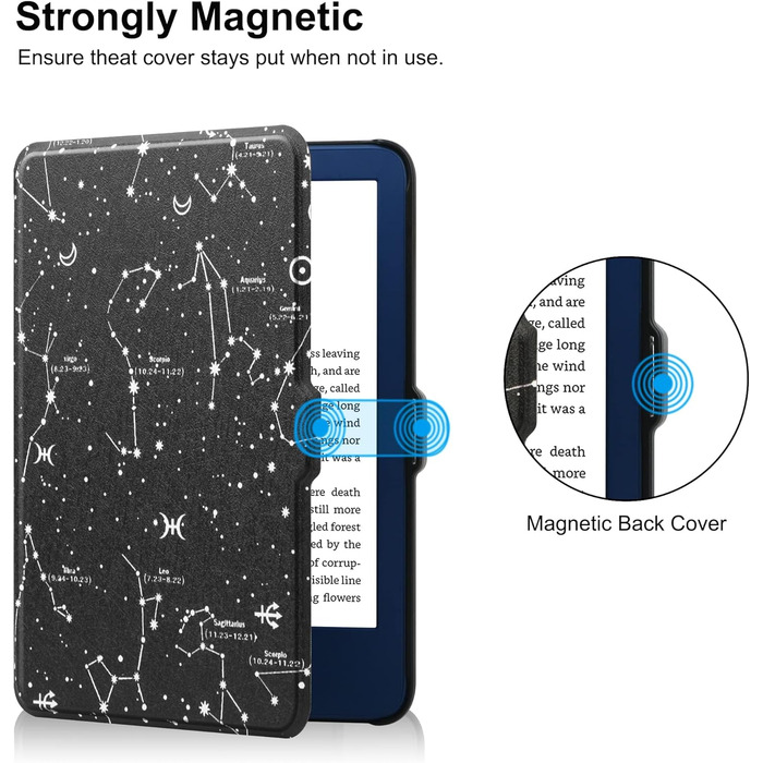 Чохол для Kindle 6 (11-те покоління, 2024/2021) HGWALP, Folio, PU шкіра, Auto Sleep/Wake, захист