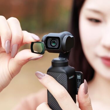Набір магнітних фільтрів JJC 6в1 для DJI Osmo Pocket 3: ND8, ND16, ND32, ND64, ND256 та CPL (чорна дифузія 1/4), світлофільтри для екшн-камери