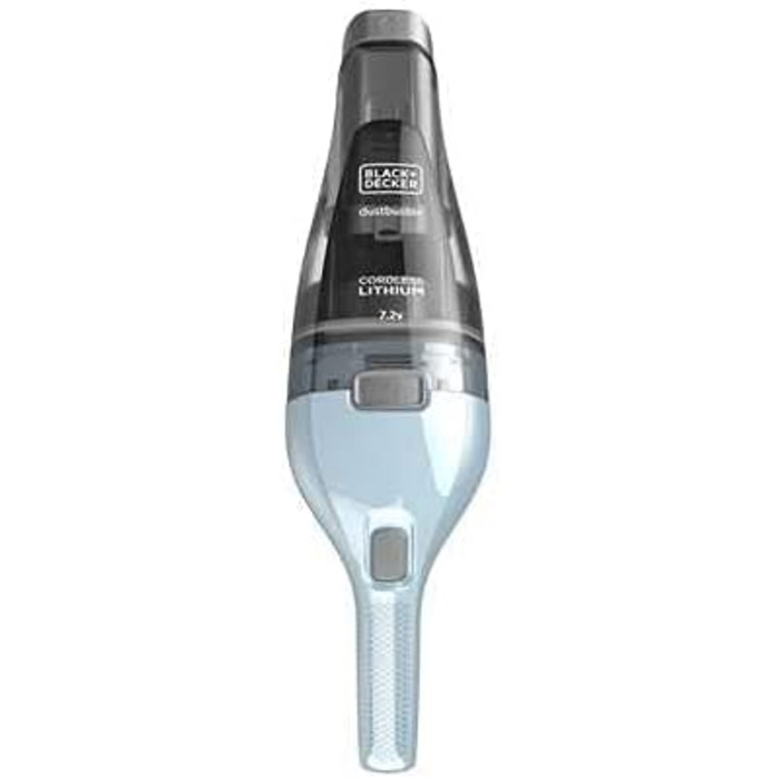 Акумуляторний пилосос ручний BLACK+DECKER Dustbuster 7.2V NVC215W блакитний: безмішковий, бездротовий, з насадкою та зарядним пристроєм