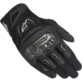 Мотоперчатки Alpinestars SMX-2 Air Carbon v2 чорні L – карбоновий захист, вентиляція, для мотоциклістів