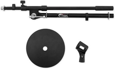 Стійка для мікрофона TIGER MCA49-BK для бас-бочки та гітарної колонки (одинарна, кругла база)