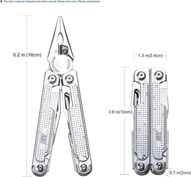Багатофункціональний інструмент SQT Multi-Tool 18 в 1 з плоскогубцями – Набір викруток та ножиць з нержавіючої сталі, для кемпінгу та DIY, з нейлоновим чохлом (Подарунок для майстрів)