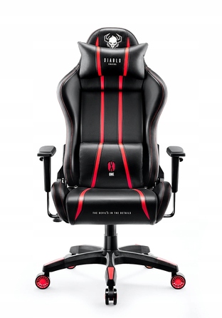 Ігрове крісло Diablo Chairs X-One 2.0, екошкіра, чорно-червоне