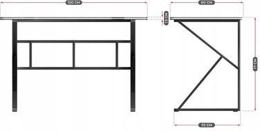 Ігровий стіл KOPIER 120 x 74 x 60 см