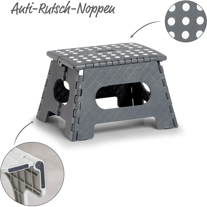 Складний стілець Zeller 13037 Premium: міцний, TÜV-сертифікований, до 150 кг, 35x28x22 см, антрацит