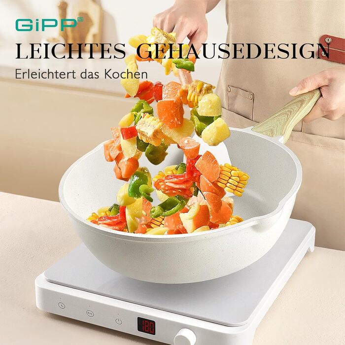 Набір каструль та сковорідок GiPP Ceramic Antihaft 22 частини – керамічне антипригарне покриття, безпечне, для посудомийної машини, без PFAS, PTFE, PFOA, PFOS