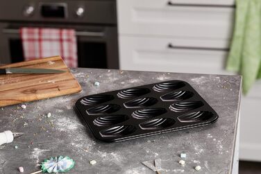 Форма для мафінів Ibili 820502 Moka Schwarz (12 мафінів) - 25,9 x 20,9 x 1,4 см