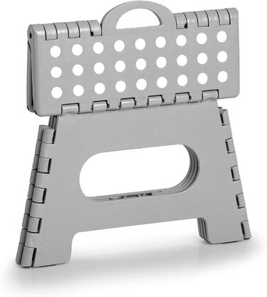 Складний стілець Zeller 13037 Premium, пластиковий, TÜV-сертифікований, до 150 кг, сірий