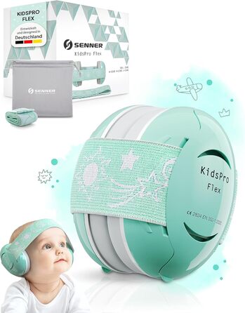Senner® KidsPro Flex: навушники шумозахисту для дітей та немовлят, преміум-якість, блакитний колір