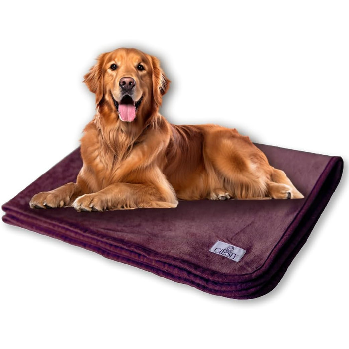 М'яка водонепроникна підстилка для собак Giesty, 2 шт., розмір L (148x100 см) та M (60x74 см), двостороння, для захисту дивану, машинного прання, фіолетовий колір
