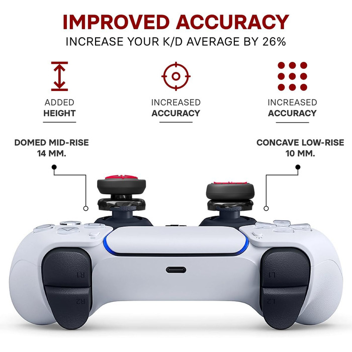 ProFPS Thumbstick Extensions: PS5 Accessories & PS4 Accessories - Controller Sticks for Aimbot Accuracy - Optimal Playstation Accessories & PS5 Accessories for Esports (Scope - Mixed Set)