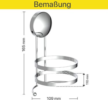 Держатель для фена EISL BA0201, настінний, без свердління, для ванної кімнати, самоклеючий, хромований