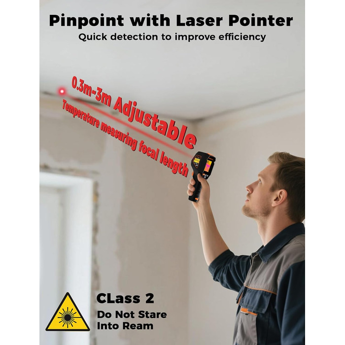 Професійна тепловізійна камера Handheld, 240 x 240, -20°C - 550°C, 15 колірних палітр, з лазерним покажчиком, для HVAC та інспекції будівель