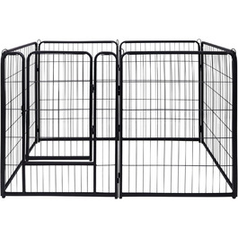 Вольєр для цуценят DIY з металу, складаний, з дверцятами. Підходить для собак, котів, кроликів, курей. 6 секцій по 80 x 65 см, 6 шт.