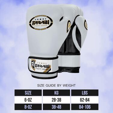 Дитячі боксерські рукавички Farabi Sports 6oz/8oz для боксу, ММА, муай-тай, кікбоксингу та спарингу