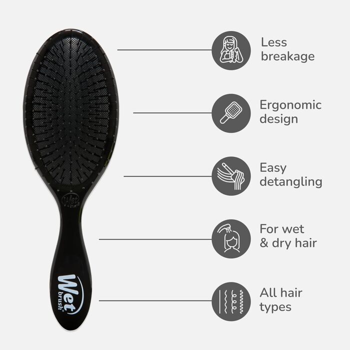 Wet Brush Original Detangler – щітка для розчісування мокрого волосся, чорна