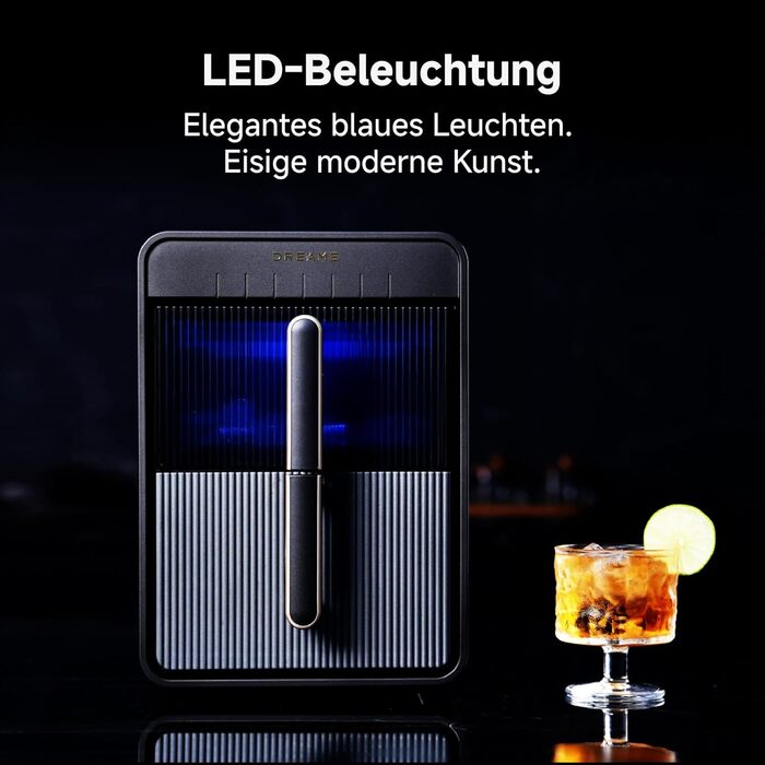 Машина для приготування льоду Dreame Aura: швидке виробництво, ізольований бак, 2 розміри, LED, самоочищення