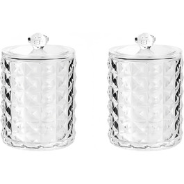 Організатор для ватних дисків та паличок: тримач для косметичного столика, ванної кімнати, спальні (чорний)