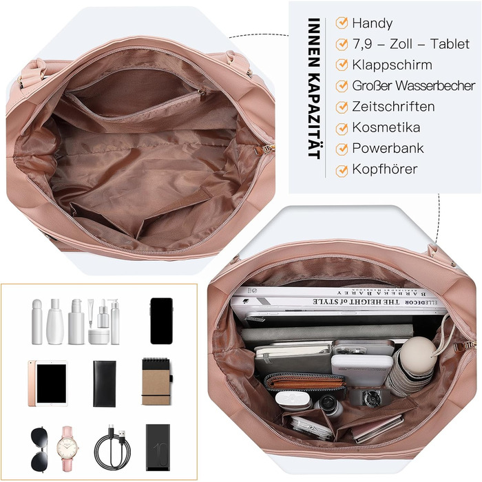 Сумка жіноча Miss Lulu велика шопер-тоут з м'якої PU шкіри бежевого кольору, сумка через плече середнього розміру