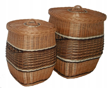 Кошик для прання з лози, 80 л, бежевий