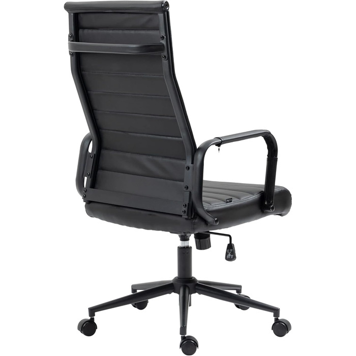 Офісний стілець Kolumbus з штучної шкіри, регульована висота, чорний колір