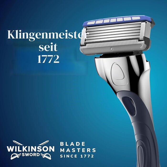 Стартовий набір для гоління Wilkinson Sword Hydro 5: бритва та 4 змінні касети (всього 13 лез), чоловіча