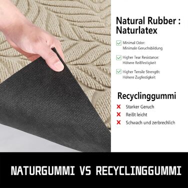 Килимок для дому Yimobra: антиковзаюча, миюча, 120x80 см, бежевий