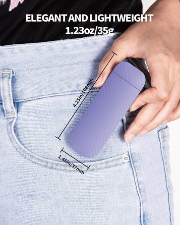 LED-ліхтарик для читання (книжкове світло) Wiederaufladbares, ультралегке, з 3 кольорами та 5 рівнями яскравості, диммується, портативне, фіолетово-чорне