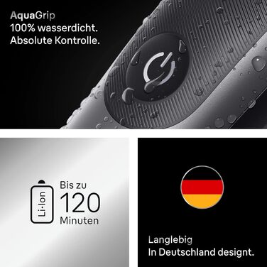 Braun Series 7 All-in-One 12-в-1: Триммер для бороди, носа, волосся (обличчя, тіла, голови) AIO7545, сірий, акумулятор 120 хв, 14 насадок (0.1-21 мм), водонепроникний