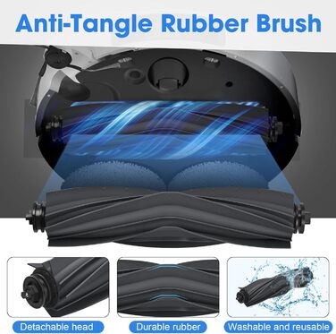 Запчастини для Dreame X30 Ultra, L10s Ultra Gen2, L40 Ultra AE, Mova E30 Ultra: комплект аксесуарів (2 основні щітки, 4 фільтри, 4 ганчірки для миття, 4 бічні щітки, 4 пилозбірники)