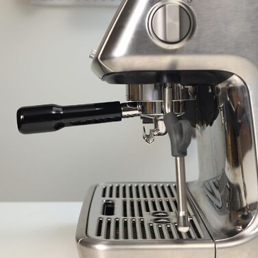 54mm Dual Outlet Portafilter for Sage/Breville Barista BES 870/878/880 Filter Basket with ABS Wood and Stainless Steel Portafilter Filter Holder Black