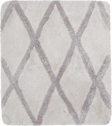 Homie Living Bath Mat, Non-Slip and Washable Fluffy Rug with Soft Pile, San Bosa (60 x 100 cm, Beige Grey) Beige Grey 60 x 100 cm