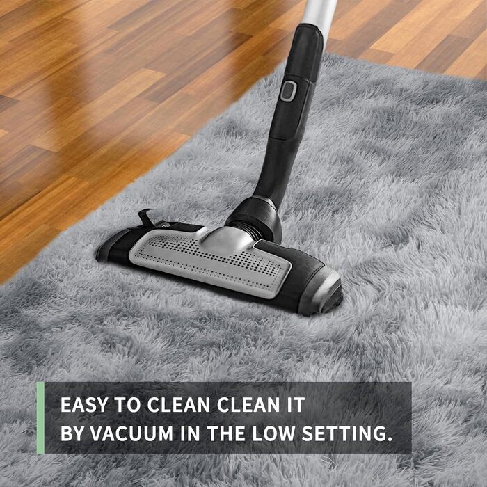 Килимок для вітальні Sour Lemon 140x200 см, сірий, миючий, нековзний, пухнастий, сучасний, для спальні