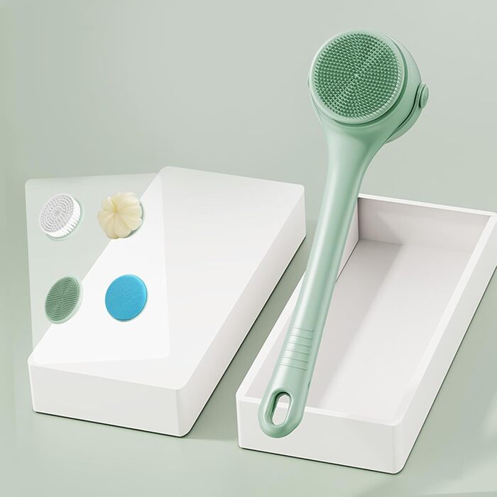 Electric Bath Brush, Multi-Brush Head, Cleaning Tool, Multifunctional, Handheld, Household, Rechargeable Bath Brush, Toiletries
