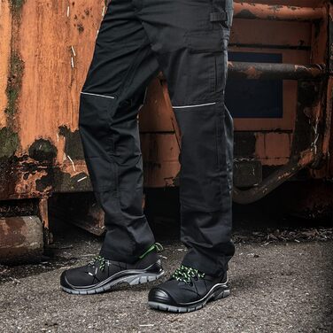 Черевики робочі ACE Constructor S3-Arbeitsschuh - захисне взуття для чоловіків з металевим підноском, водонепроникні, зелено-чорні, 46 EU