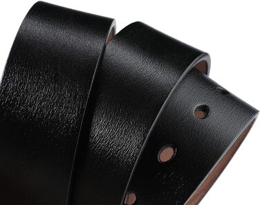 Чоловічий шкіряний ремінь VRLEGEND 110-175 см: повноера шкіра, ширина 38 мм, чорний, для джинсів, бізнес, ретро стилі