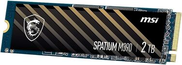 SSD MSI Spatium 2TB PCIe 4.0 NVMe M.2 - Внутрішній твердотільний накопичувач, 7000 МБ/с (читання) & 6800 МБ/с (запис), 3D NAND, Захист даних, гарантія 5 років (1400 TBW)