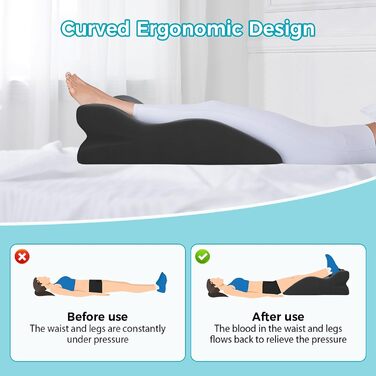 Лежак для ліжка та дивану, подушка-клинок, подушка для спини з ефектом пам'яті, ергономічна подушка для підтримки спини, шиї та ніг, для відпочинку, ігор, читання або перегляду телевізора
