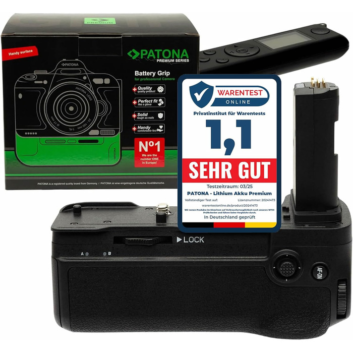 PATONA Захоплення батареї Premium, заміна для MB-N11RCL, сумісний з Nikon Z6II, Z7II, з USB-C зарядкою та пультом ДУ | Ергономічний, неслизький