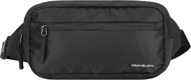 Чорна поясна сумка Travelon Uni-Erwachsene World Travel Essentials, універсальний розмір
