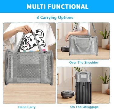 Транспортна сумка для кота та собаки, складана переноска для тварин (46x26x29 см)