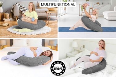 Подушка для годування Amilian Stillkissen XXL 170 см - для вагітних та годуючих матерів - подушка для сну з підголівником та знімним чохлом