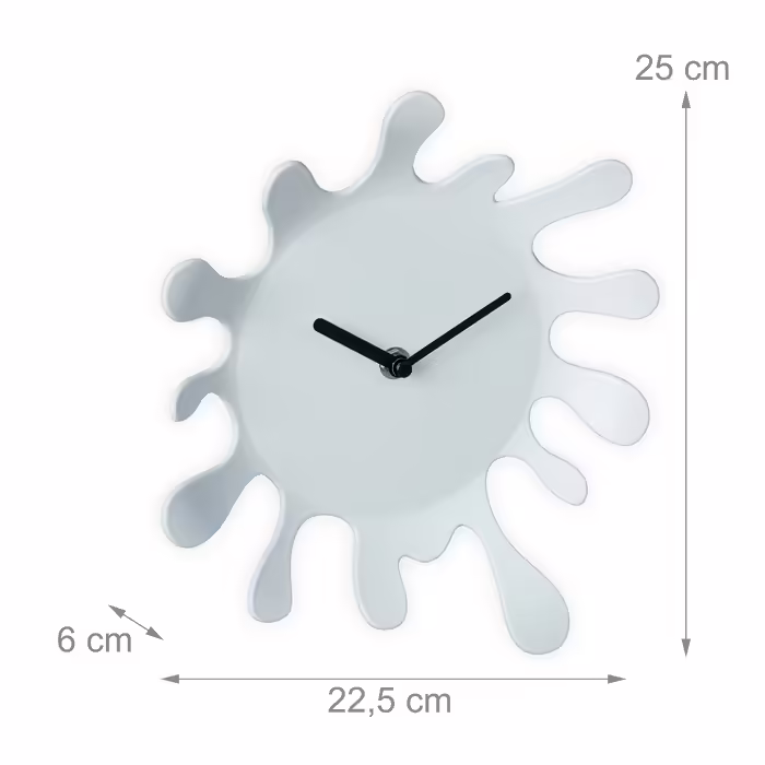 Relaxdays White Wall Clock Color Splash