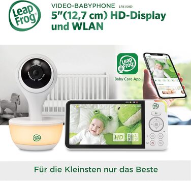 Відеоняня LeapFrog LF2513 без Wi-Fi, IPS LCD екран 2.8 дюйма, поворот та нахил, нічне бачення, 300 метрів, датчик температури, до 12 годин роботи, LF2513 2.8' Video (LF815HD 5' Video)