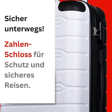 Набір валіз NOWI Rhodos – 3 шт. з ABS, з кодовим замком, 360° обертання, рожевий. Розміри M, L, XL