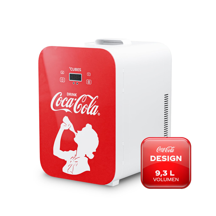 Міні-холодильник Coca-Cola 9.3л з LCD-дисплеєм: Автомобільний та побутовий, тихий та енергоефективний 12V/220V