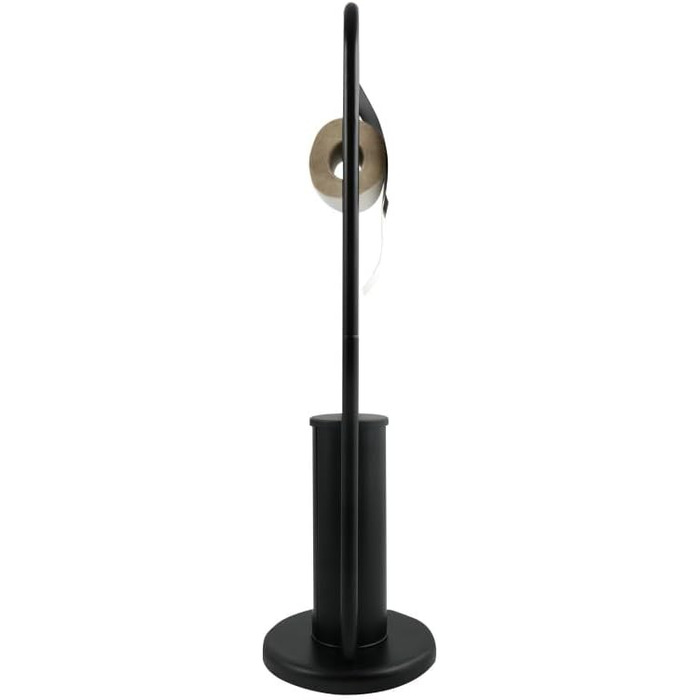 Набір для унітазу MSV Bad Serie Abby з висувним контейнером для щітки, чорний